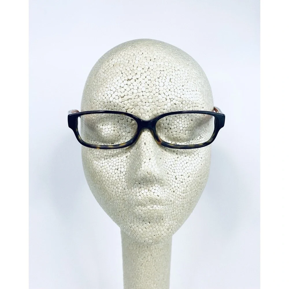 Kate Spade NY Black White Metal Rectangular Glasses W Acetate Temple 52 17 135